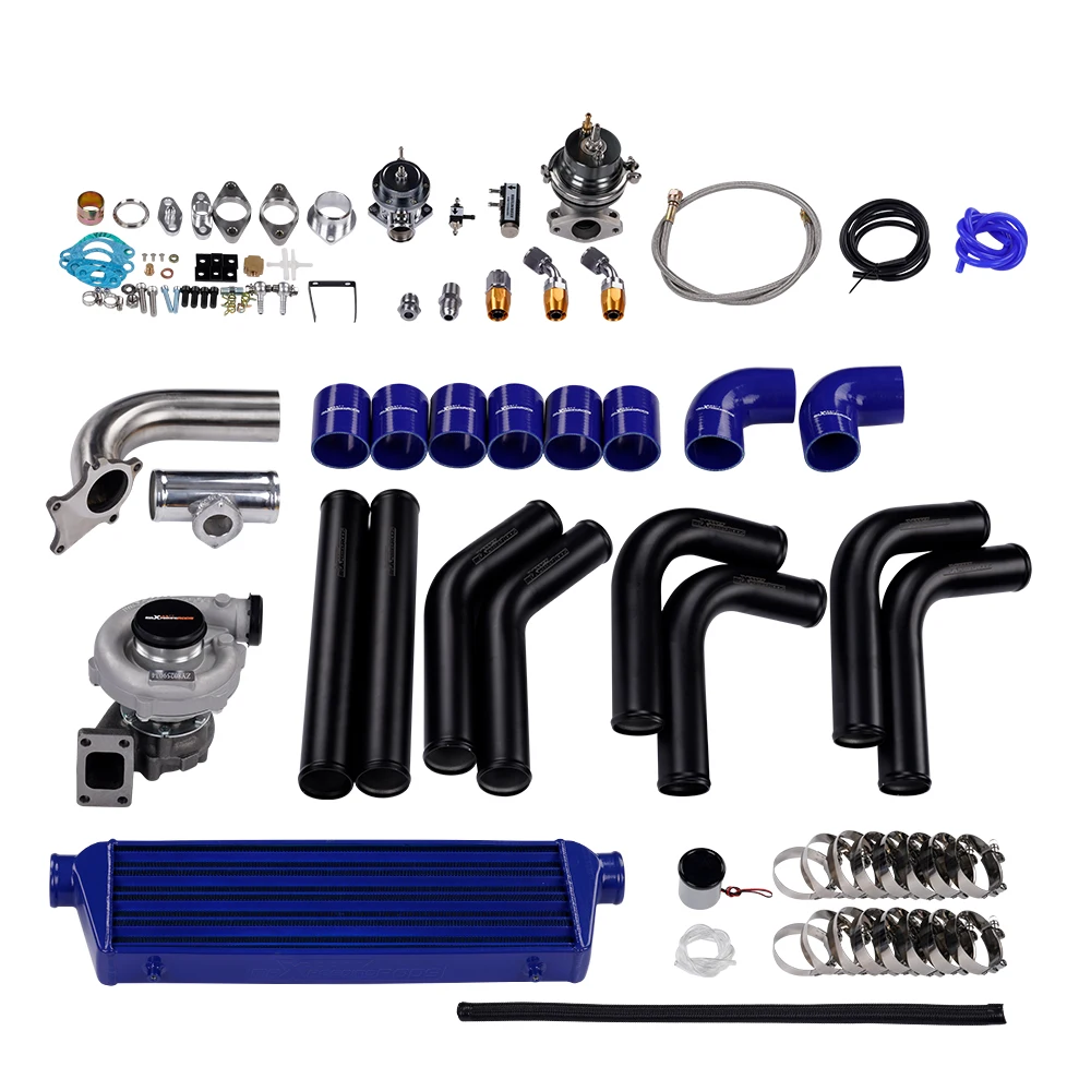 Maxpeedingrods T3 T4 T04E Universal Turbo Wastegate Intercooler Pipe Gauge Kit For 1.5-3.0L
