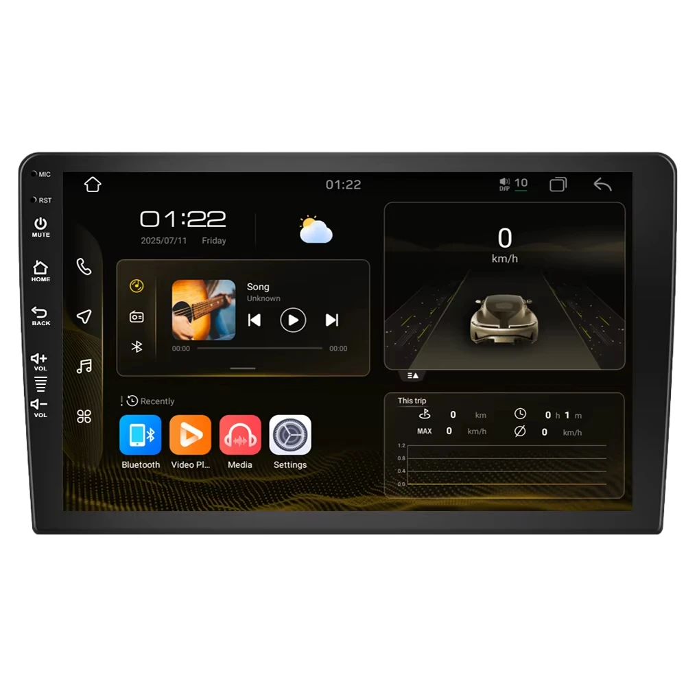 824 ADAS 9-inch IPS Touch Screen Dual Track Stereo Car Radio Wireless Global Positioning System Navigation Dashboard Placement