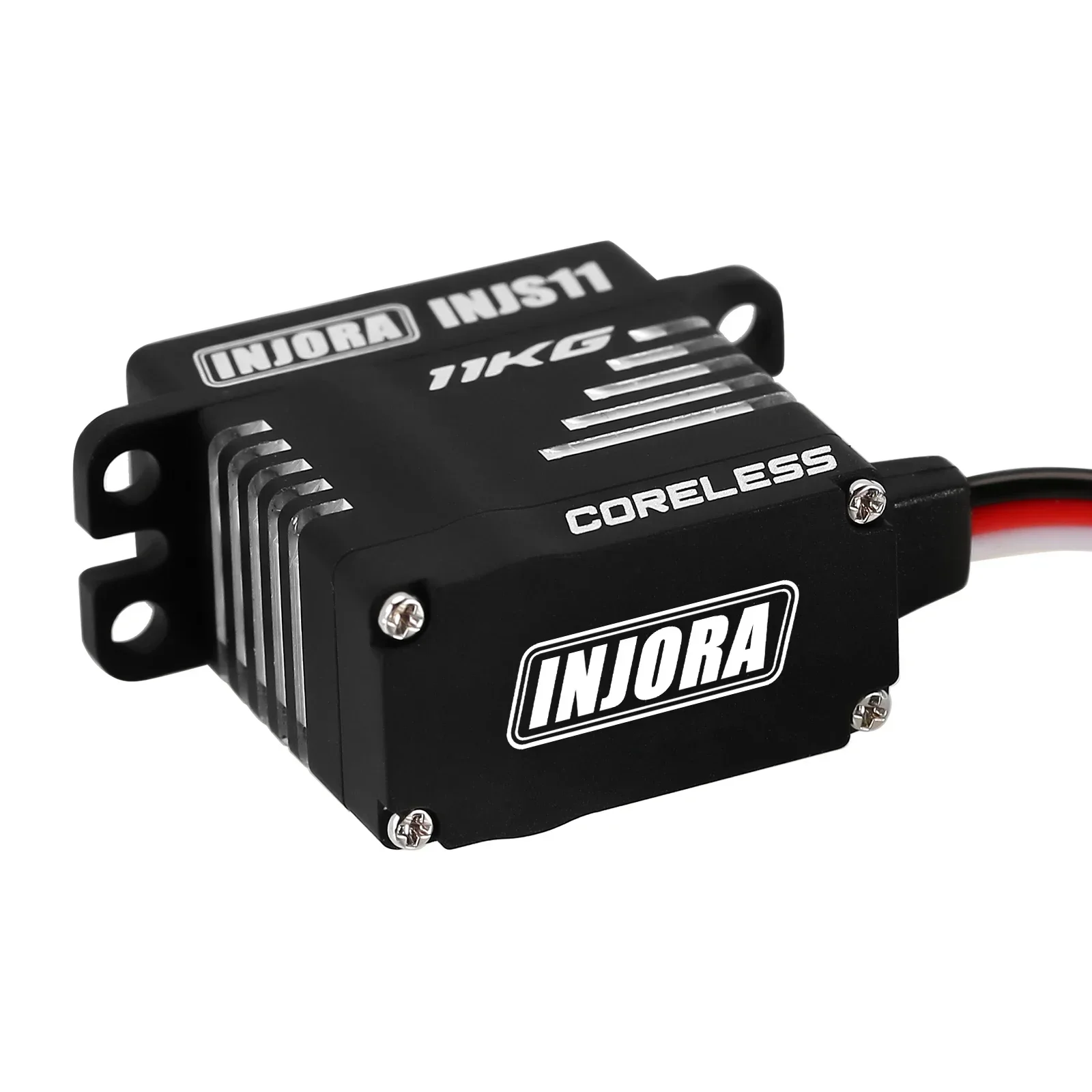 INJORA Servo Tanpa Inti Mikro Digital Gear Logam Torsi Besar Tegangan Tinggi untuk 1/24 RC Crawler Axial SCX24 (INJS11)