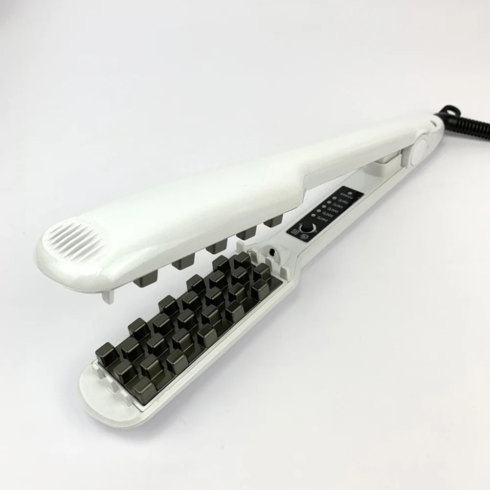 

Electric Hair Straightener Dual Use Hair Curler Original Us Plug White Stable Temperature Hairdressing Tool Professional Use
