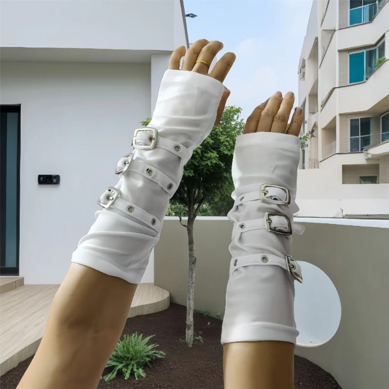 

E15F Элегантный металлический ремень на руку, навесы из эластана, гибкие рукава для концертов, происшествий на открытом воздухе