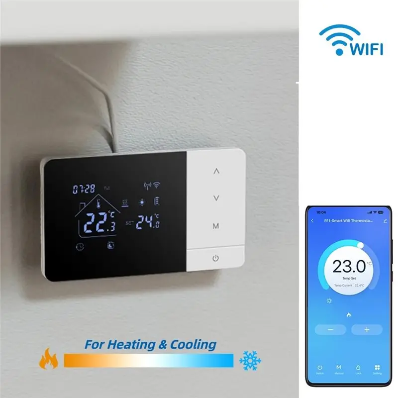 PHILE-Wall-Hung Boiler Thermostat Child Lock Function Frost Protection Mobile App Contro