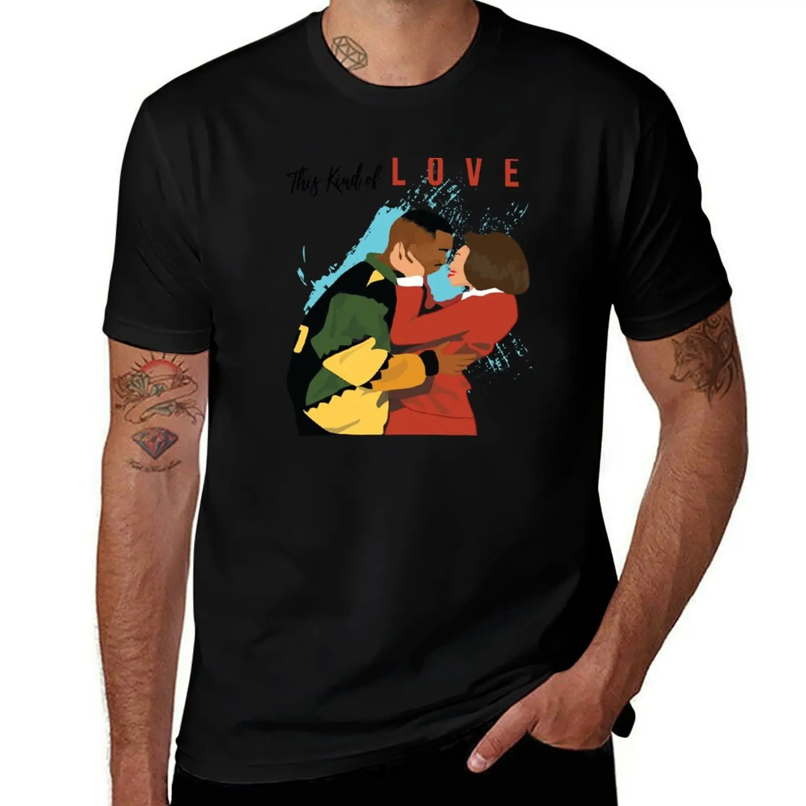 This Kind of Love - Martin and Gina T-Shirt Simple Line Art Print Tee T-Shirt