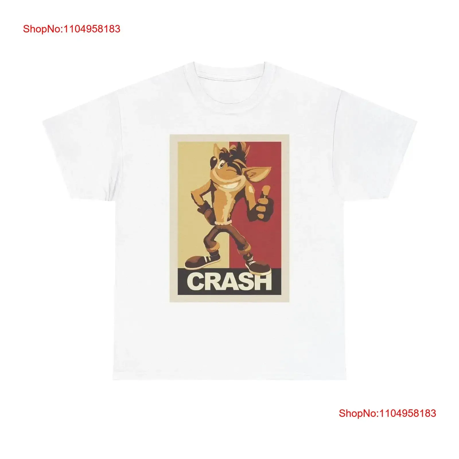 

Футболка Crash в стиле ретро, игровой винтажный плакат, плотный хлопок, винтажный стираный, мягкий, унисекс, стильный, удобный, с графикой, универсальный