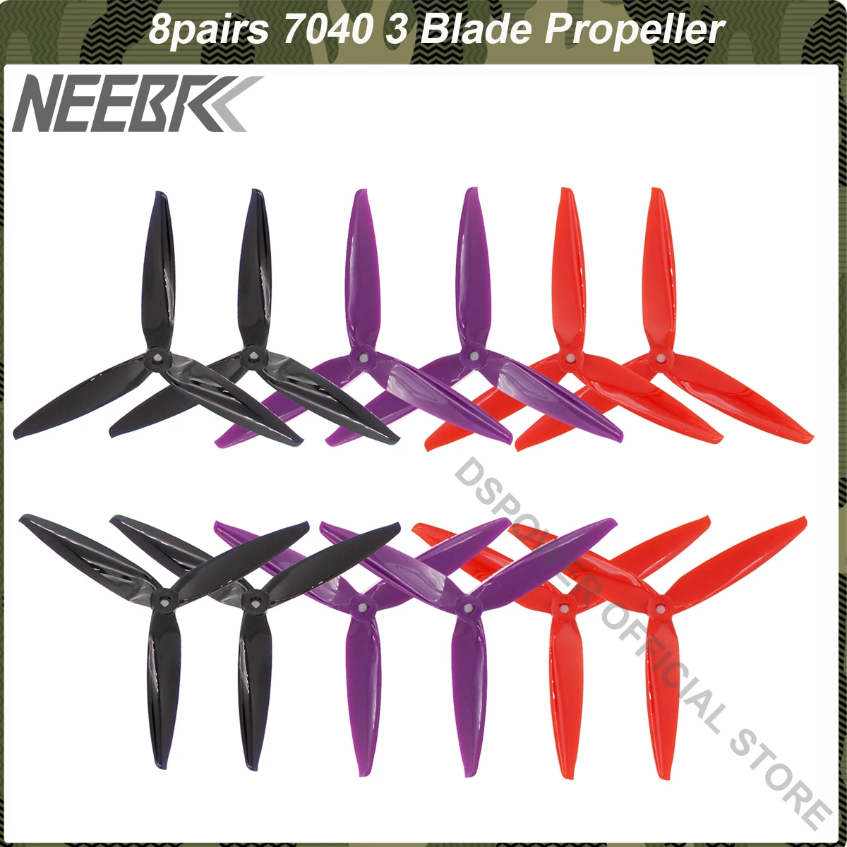 NEEBRC 7040 3-Blade Propellers  Low Noise CW CCW 7inch Mark4 APEX Quick Release Blade Props for FPV Racing drone 2807 2810 Motor