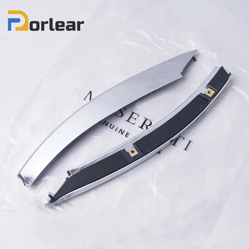 A Pair Front Bumper Trim Molding Exterior Accessories Chrome Bumper Trim For Maserati Ghibli 2018-2022 673008193