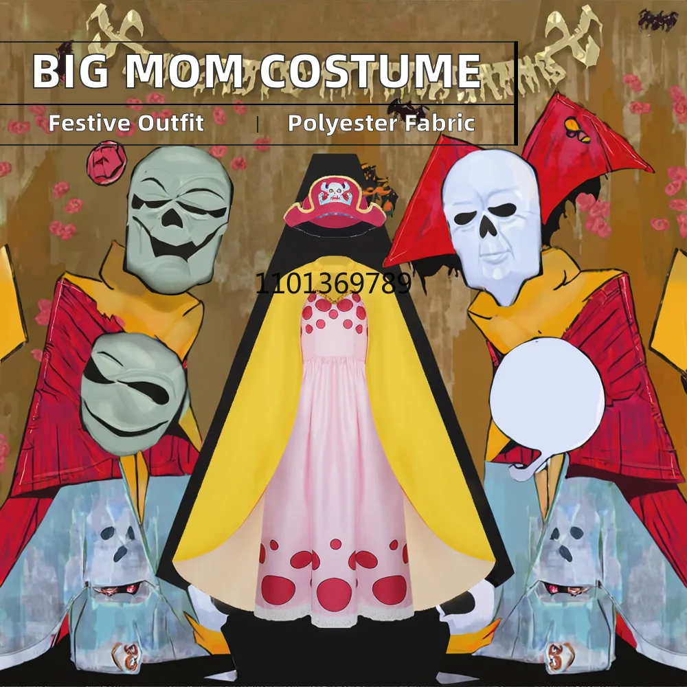 Women's Big Mom Anime Charlotte Linlin Cosplay Costume AOKG-008-22 Featuring Elegant Dresses for Halloween disfraz kostum party view 3