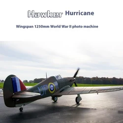 Dynam Hawker Hurricane Rozpiętość skrzydeł 1,3 m 4s Powered Wwii Myśliwiec jak prawdziwy samolot, elektryczny model zdalnie sterowany, zabawka ze stałym skrzydłem