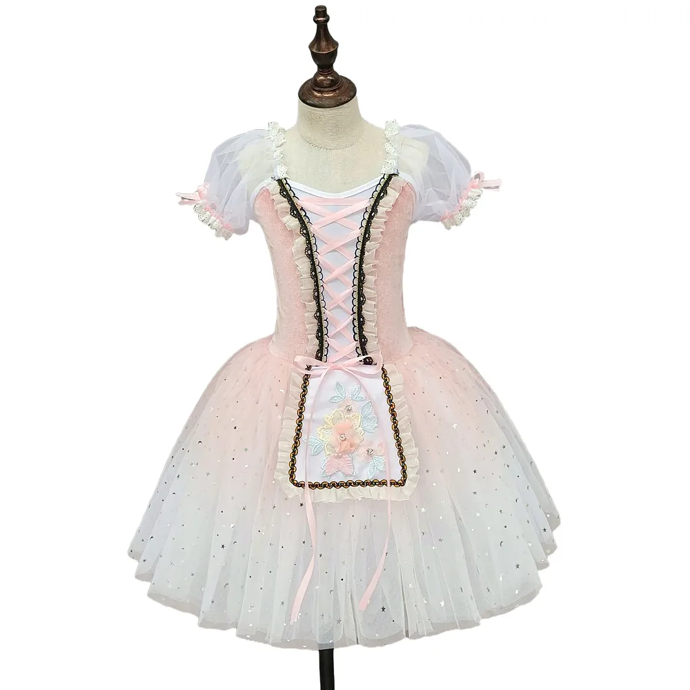 Ballet skirt performance clothes for children Gisele long gauze skirt girls tutu skirt school dance program performance