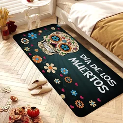 Mexico Day of The Dead Sugar Skulls Kids Room Bedroom Decoration Balcony Anti-Slip Doormat Living Rjavascript:oom Doormat Area