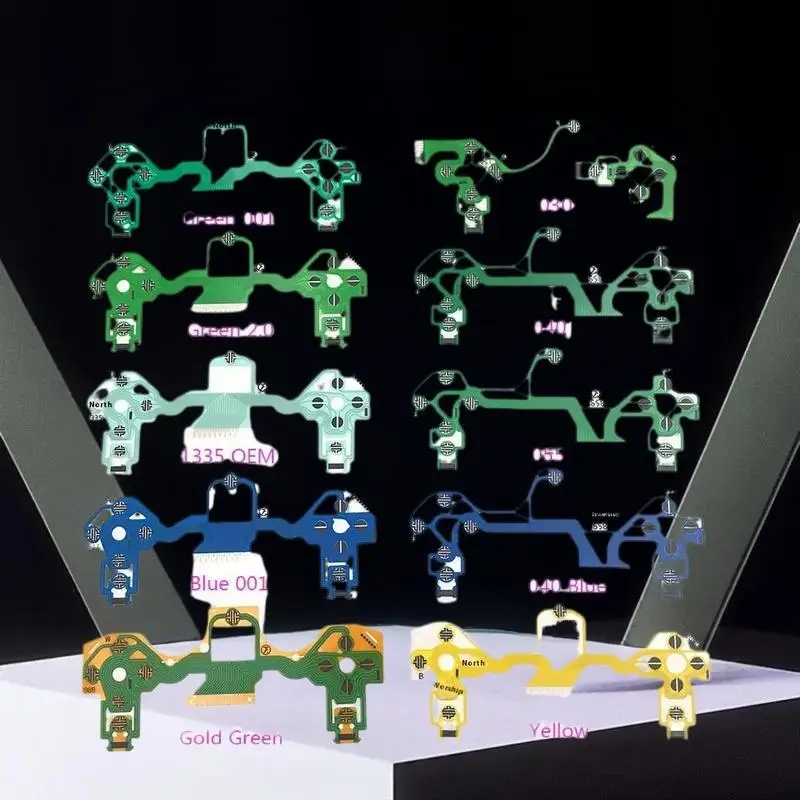 قطعة بديلة من افعل ذلك بنفسك لوحدة تحكم Sony PS4 2.0؛ قطعة واحدة من ملحقات وحدة التحكم في الألعاب، كابل مرن مع لوحة مفاتيح دائرة PCB