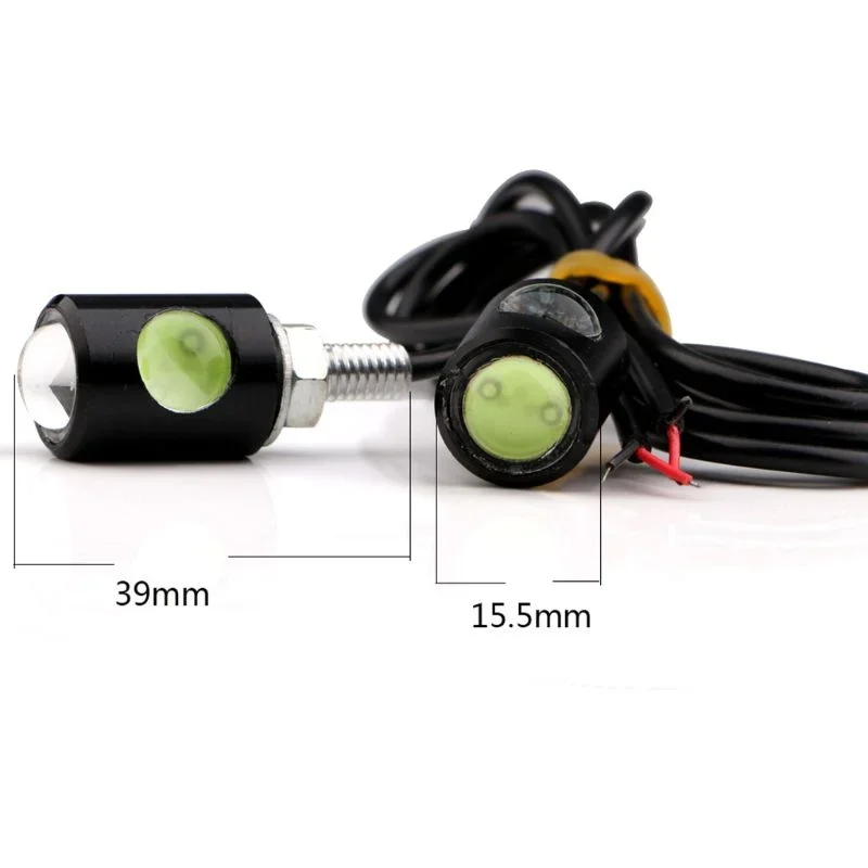 Universal Motorcycle LED Eagle Eye Shape Mini License Plate Light Turn Signal Turn Indicator Tail Rear Light Brake Fog Lamp Bulb