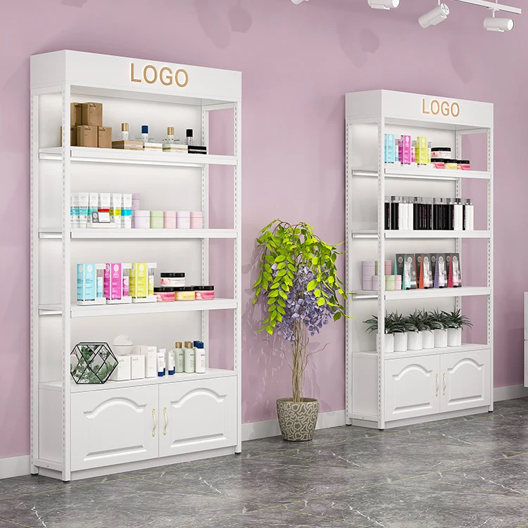 Cosmetics cabinet display cabinet display container shelf beauty salon product display shelf beauty cabinet with lights box