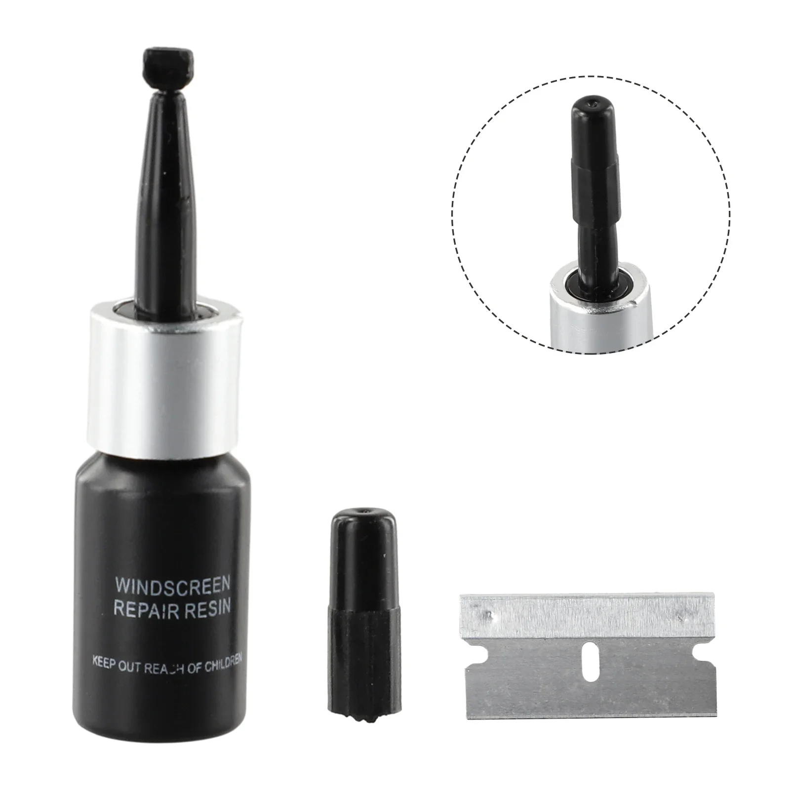 5Pcs Glass Repair Liquid Kit Car Windshield Resin Crack Removal Tool Auto Glass Repair Liquid Set 3mL