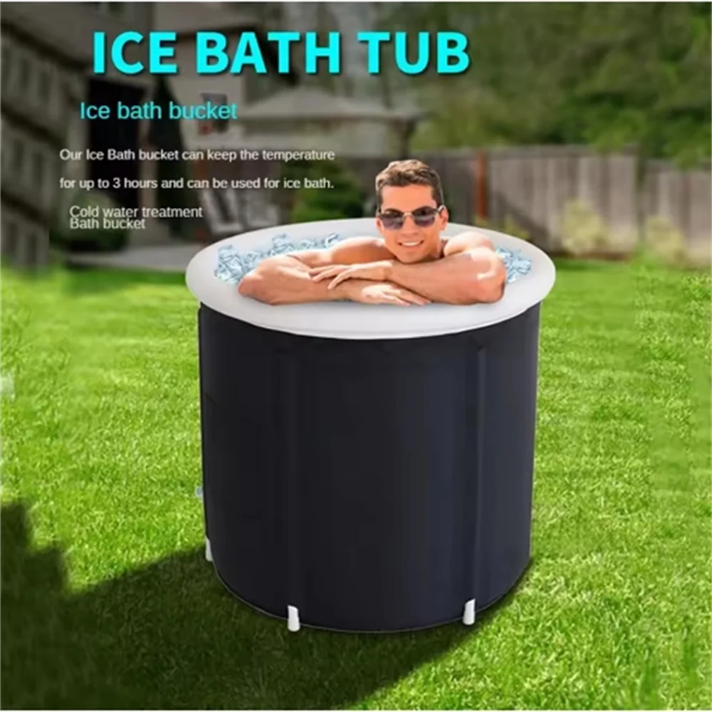

Home Ice Bath Portable Collapsible Bathtub Thicken Large Adult Inflatable Bath Bucket Outdoor Water Therapy Cold Plunge Tub