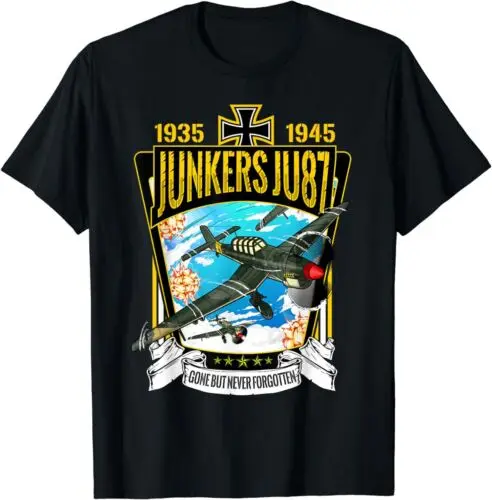 

Новая ограниченная серия Junkers JU87 вышла, но никогда не забывала, футболка немецкого самолета