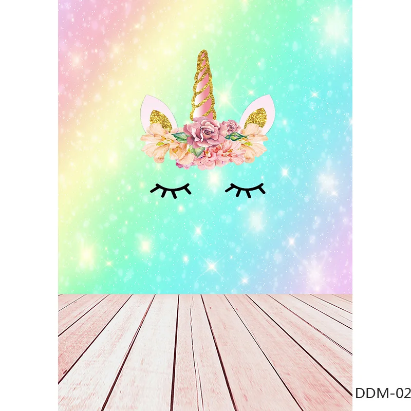 ZHISUXI 비닐 유니콘 생일 사진 배경, 신생아 아기 사진 배경, 스튜디오 사진 소품 210605-05