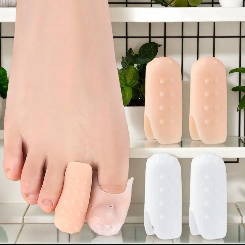 Puntera con orificio, cubierta protectora, funda para el pulgar, ampollas de maíz, alivio del dolor, tubo del dedo del pie, corrección de juanetes, cuidado de los pies, 1 P