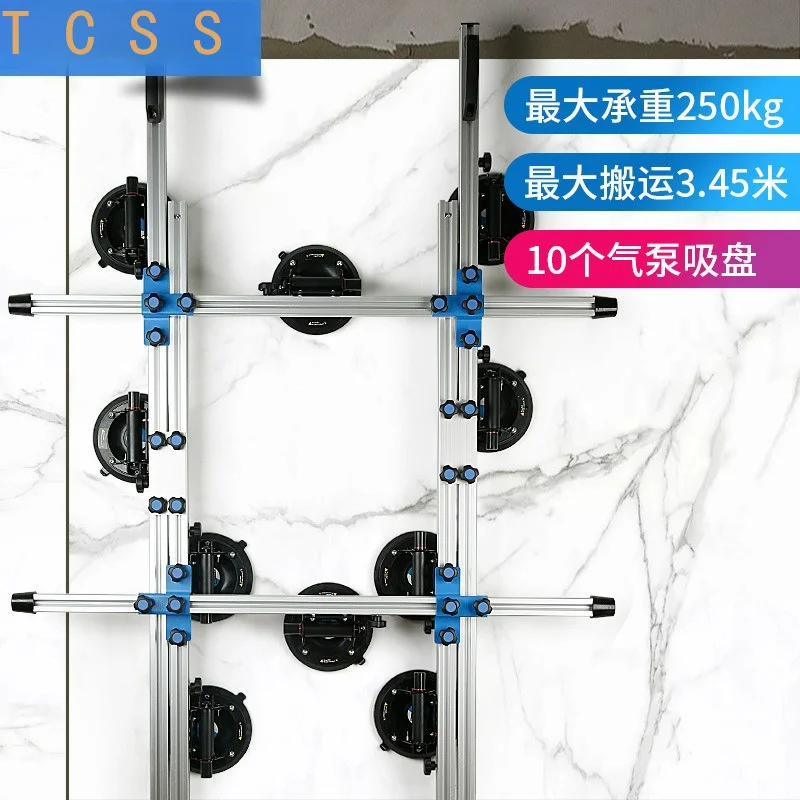 Vacuum Suction Cup Lifter for Large Tile & Slab, Hand‑held Vacuum Lifter for Stone Handling and Installation Work