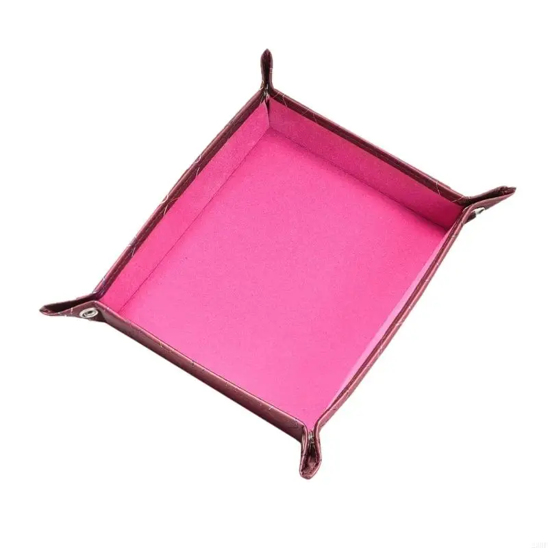 23GF Compact PU Leather Tray Jewelry Storage Dish For Desk Or Bedroom