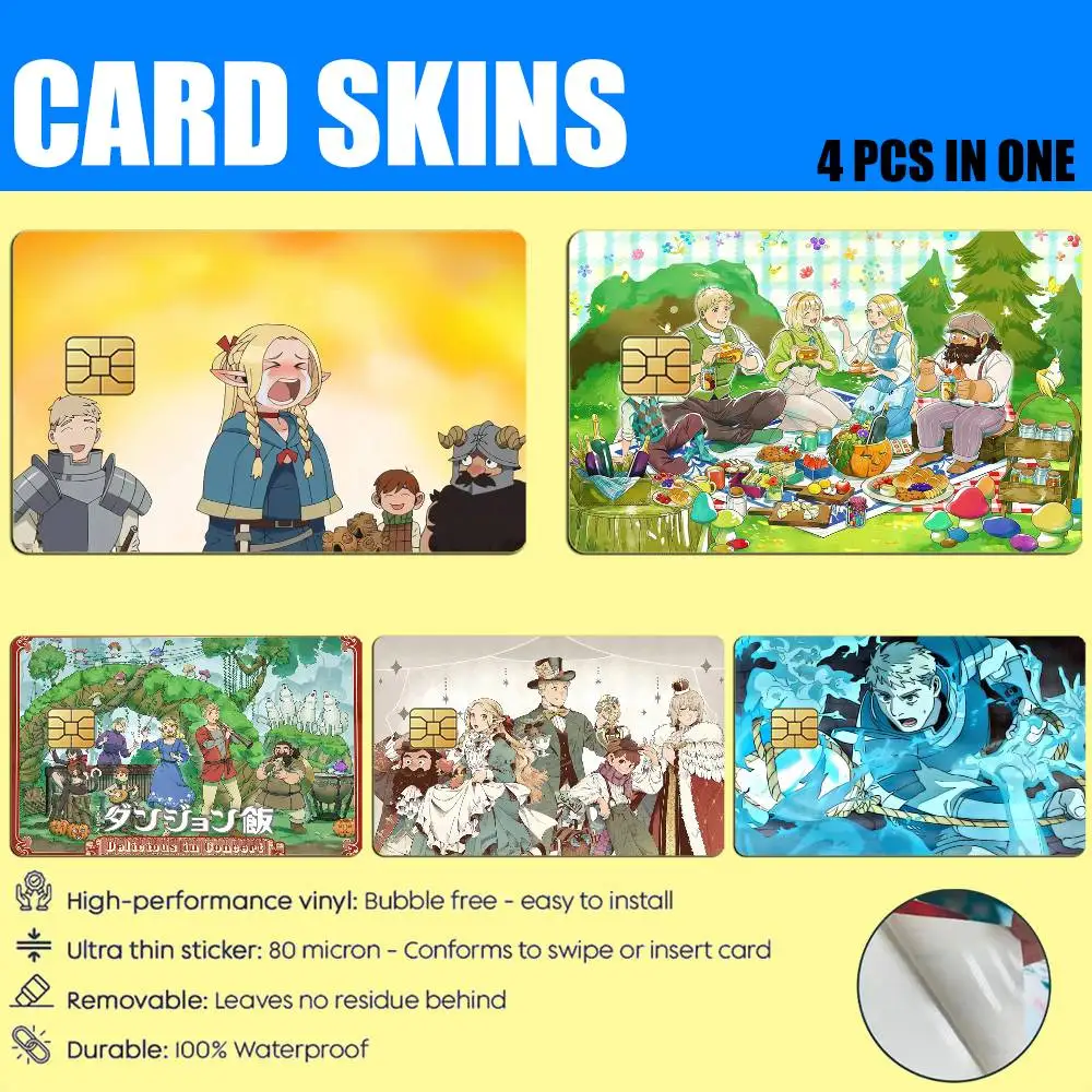 

Marcille Donato Anime Delicious Card Stickers for Bank Access Protective Waterproof Film Cover Sticker Gift