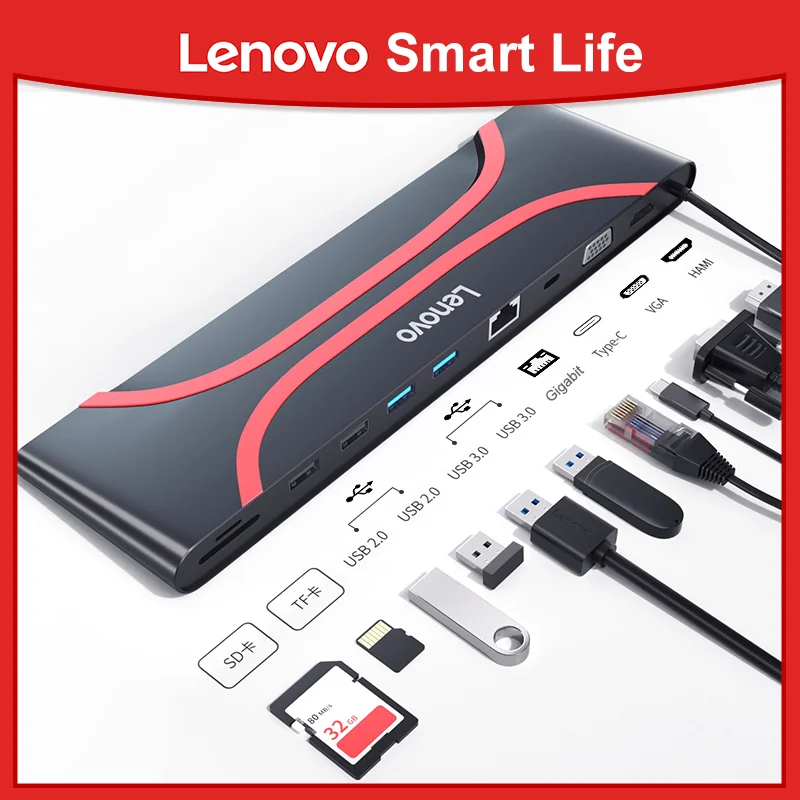 

Lenovo LX1901 USB-C Ultra thin Metal expansion dock holder Type-C X390 X280 T480 T490 X1