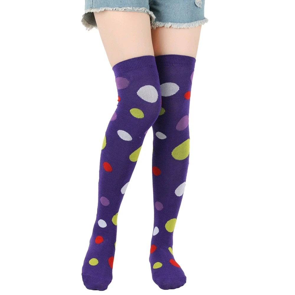 Große gepunktete Strümpfe für Damen, über Knie, hohe lange Socken, bunter Kuh-Druck, Anime-Performance, Cosplay-Requisiten, Party, Festival, Geschenke – Detail 23
