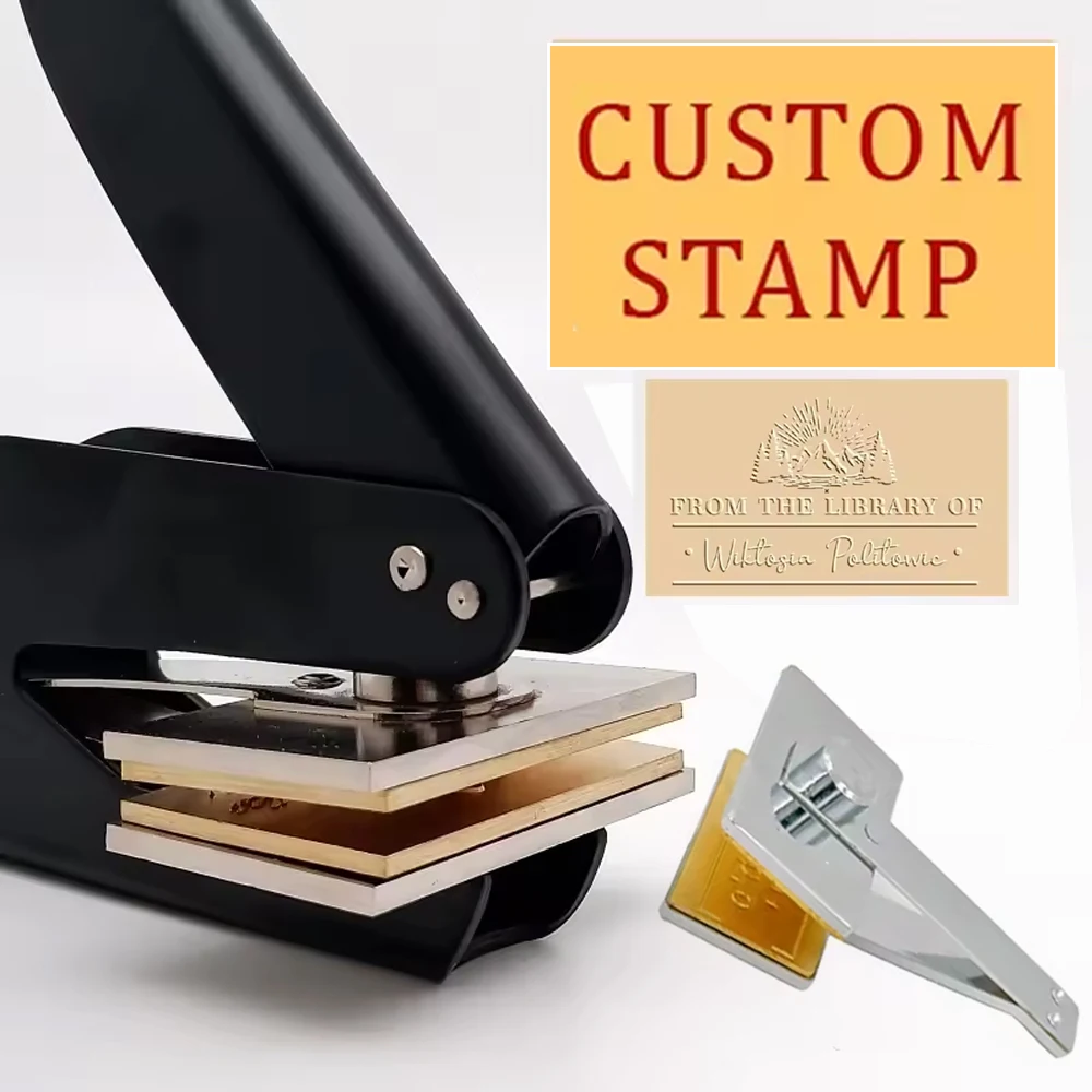 Book Embosser Stamp Custom School Book Personalized Embossing Stamp Small Business Wedding Paper Embosser Custom Logo Notary Sea