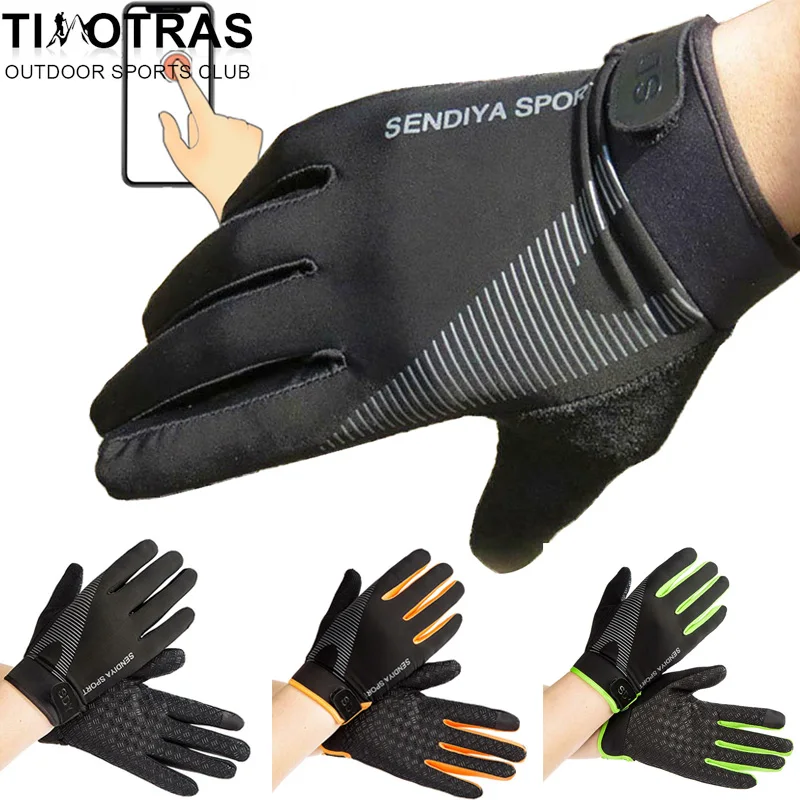 New Full-Finger Men\'S And Women\'S Cycling Gloves Sports Bike Fitness Gloves Shock-Absorbing Breathable MTB Road Bicycle Gloves