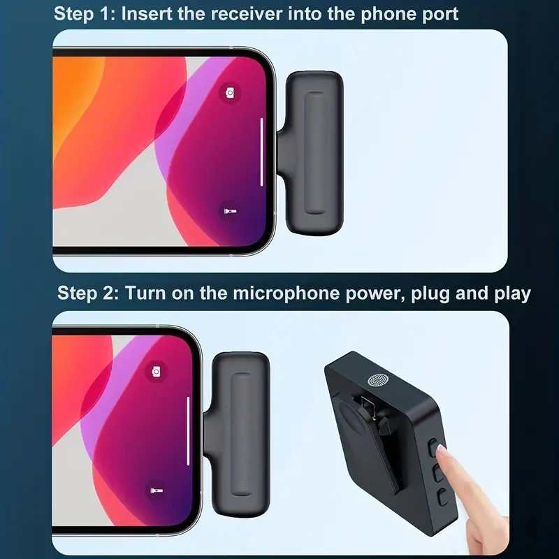 X1 نظام ميكروفون لاسلكي Lavalier، ميكروفون تسجيل صوتي وفيديو لهاتف iPhone Android والهواتف المحمولة والكمبيوتر المحمول والكمبيوتر المباشر