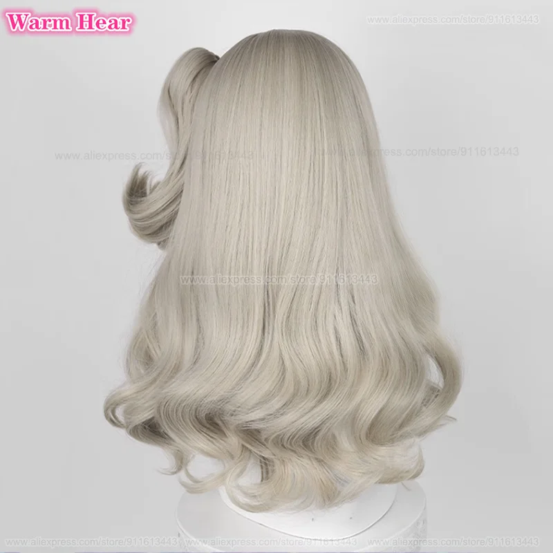 New! Matilda Bouanich Cosplay Wig Game Long 55cm Light Gray Gold Curly Hair Cosplay Anime Wig Heat Resistant Hair