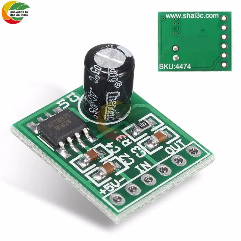

1PCS 5W MINI Audio Power Amplifier Board 3-5V XH-M125 XPT8871 Mono Amplifier Module Audio DIY Amplifiers Kit