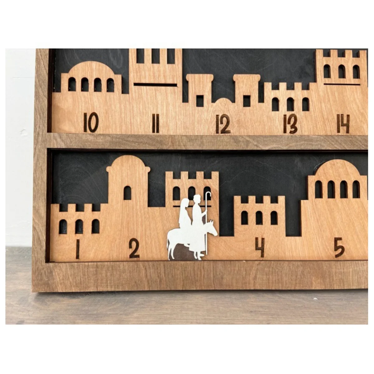 تقويم القدوم A72P لولادة يسوع، العد التنازلي لعيد يسوع، تقويم القدوم الخشبي، تقويم ظهور عطلة عيد الميلاد #5