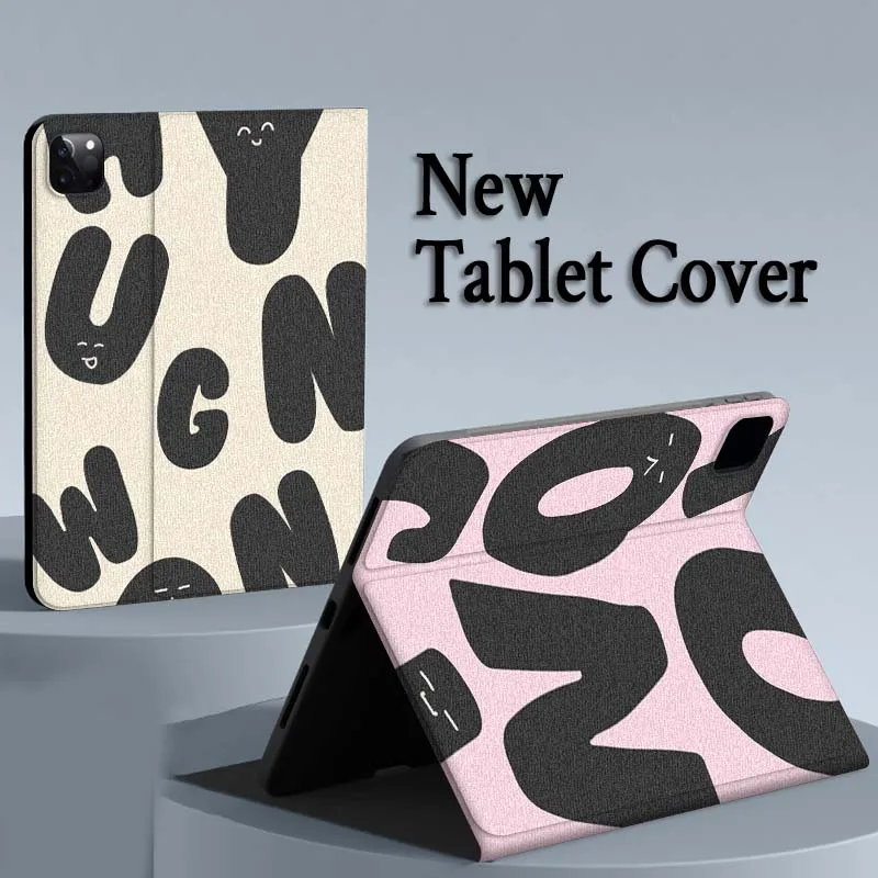 

fun filled text design style Case For iPad Air Mini Pro 7 6 5 9.7 11 10.5 12.9 Automatic Sleep/Wake Tablet