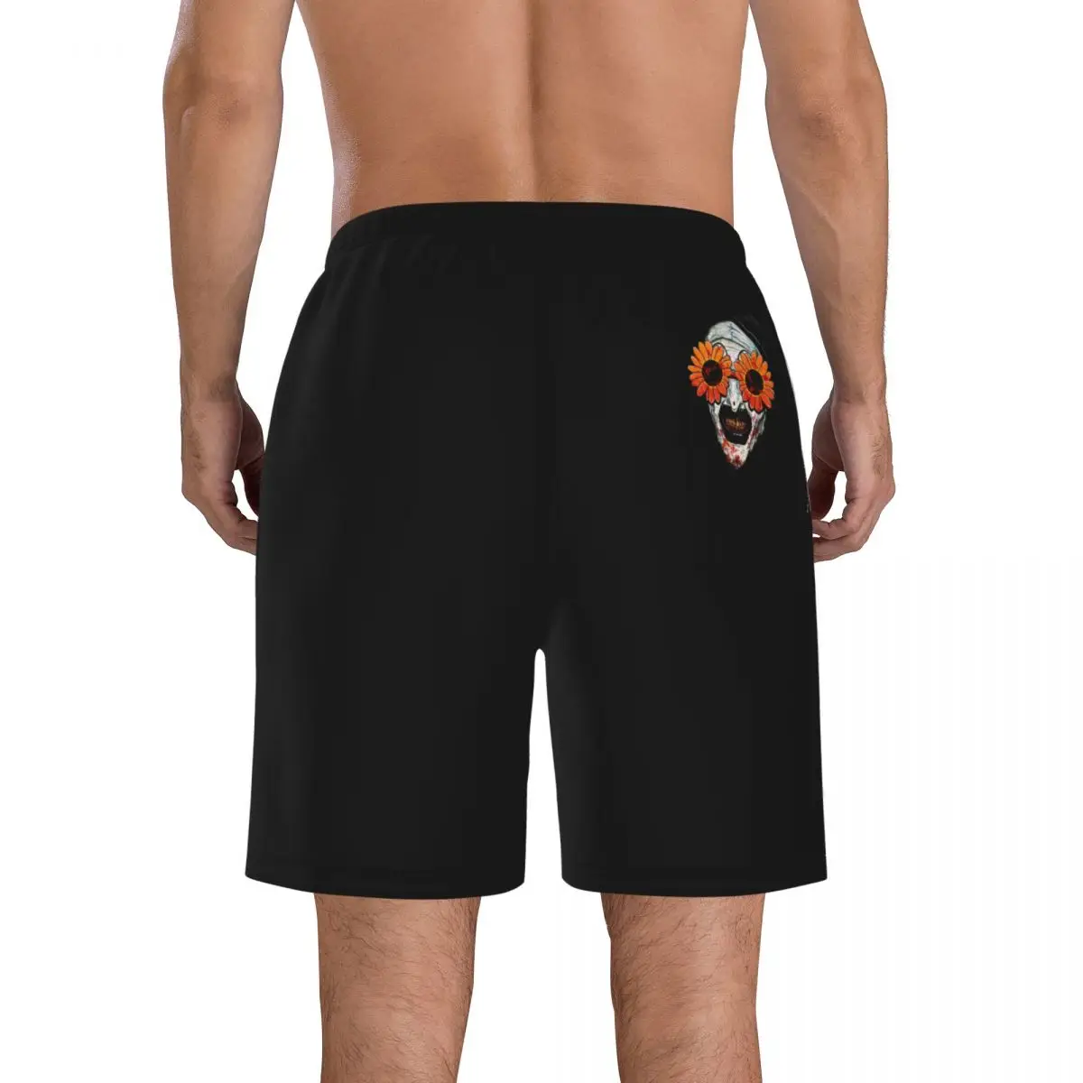 Men Art The Clown Terrifier 2 Sunflower Sunglasses Sport Beach Shorts Summer Beachwear Borad Shorts Swimming Trunks