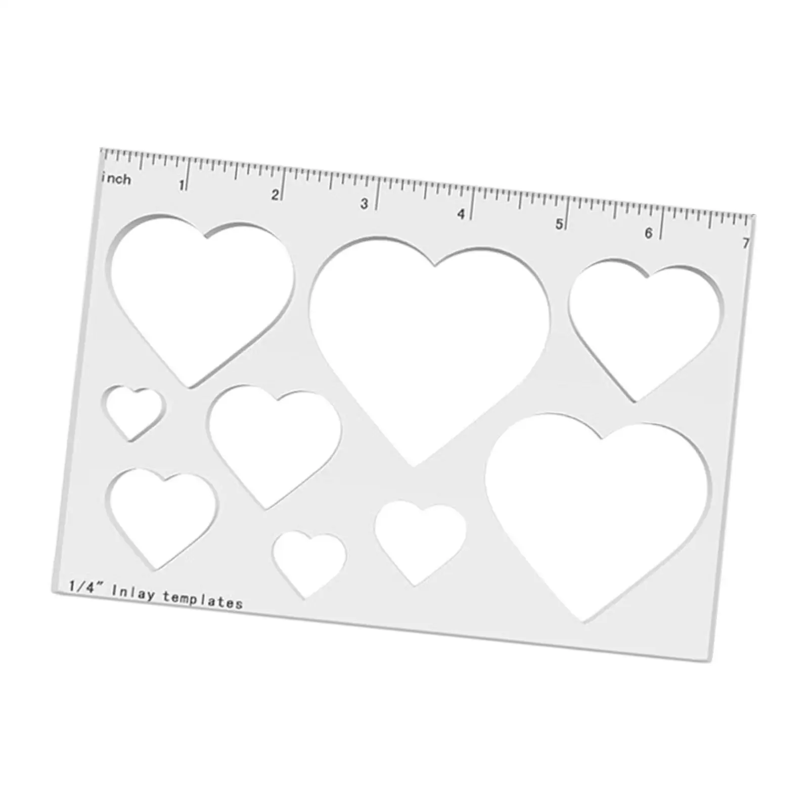 Woodworking Router Template 1/4 Inch Thick Acrylic Inlay Jig Scale Ruler Practical Carpenter Tool for Decorative Detail