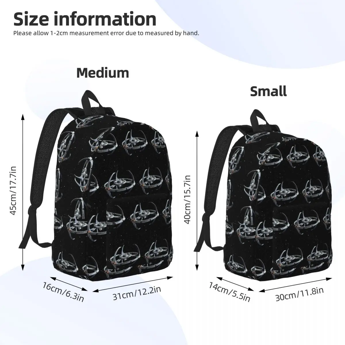 Stars Treks Deep Space Nine Logo Backpack Daypack Large Capacity Kids BookBag School Bag Shoulder Bags for Boys Girls