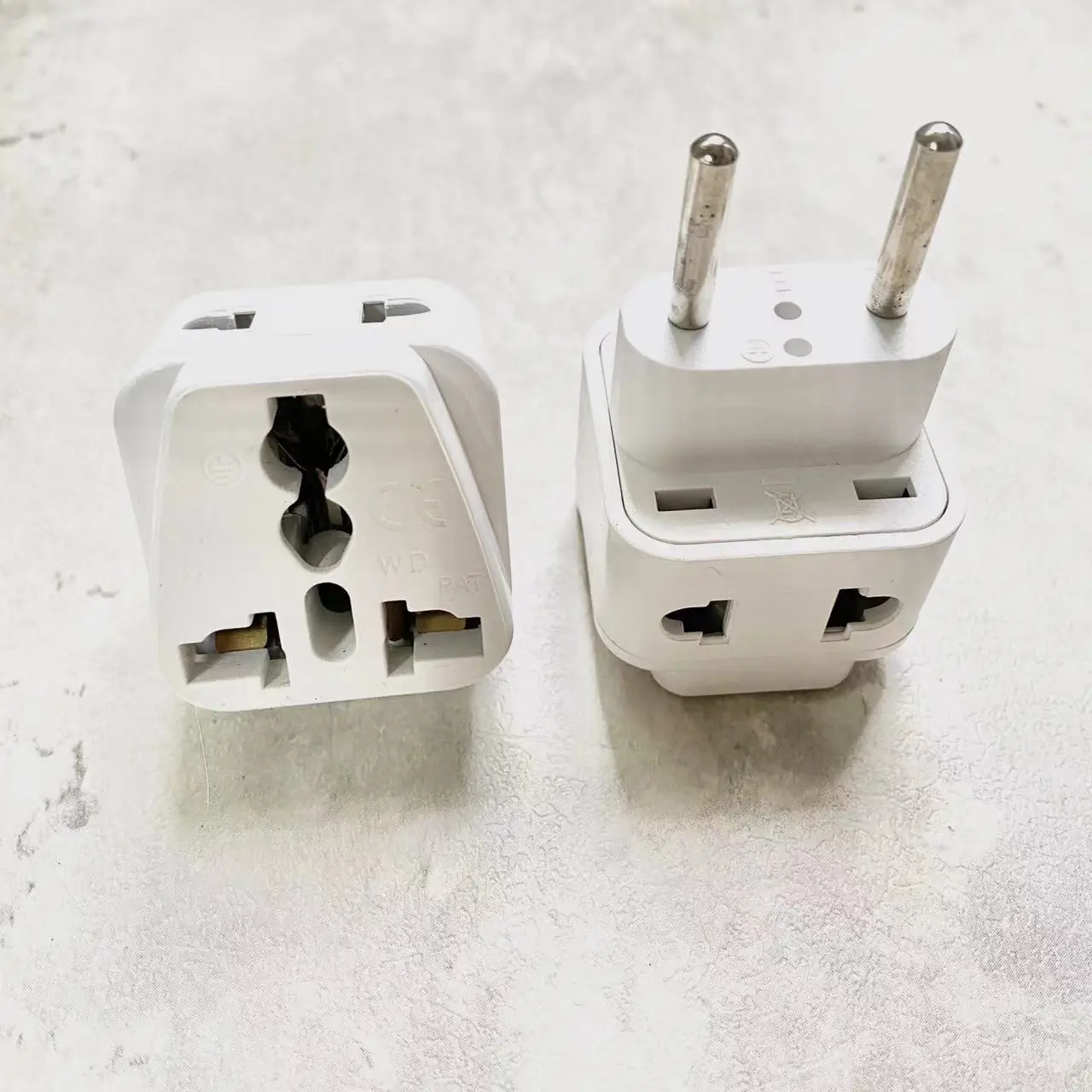 2 in 1 European EU plug socket Power Wall Travel Converter Adapter Household Plugs Power Adapter US UK AU to EU travel plug