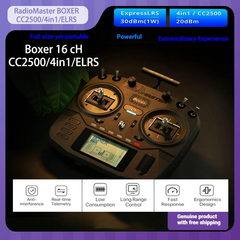 

RadioMaster BOXER RC ELRS/4-in-1/CC2500 16 channel 2.4G Hall joystick version supports EDGETX with storage bag FPV aircraft rc