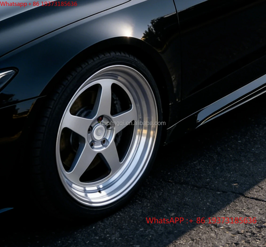 For Factory Direct Sale Matte Silver+Polished Silver Finish 5*112 66.5 Monoblock Forged Multi-Spoke Wheels for Audi A4 A6 RS7