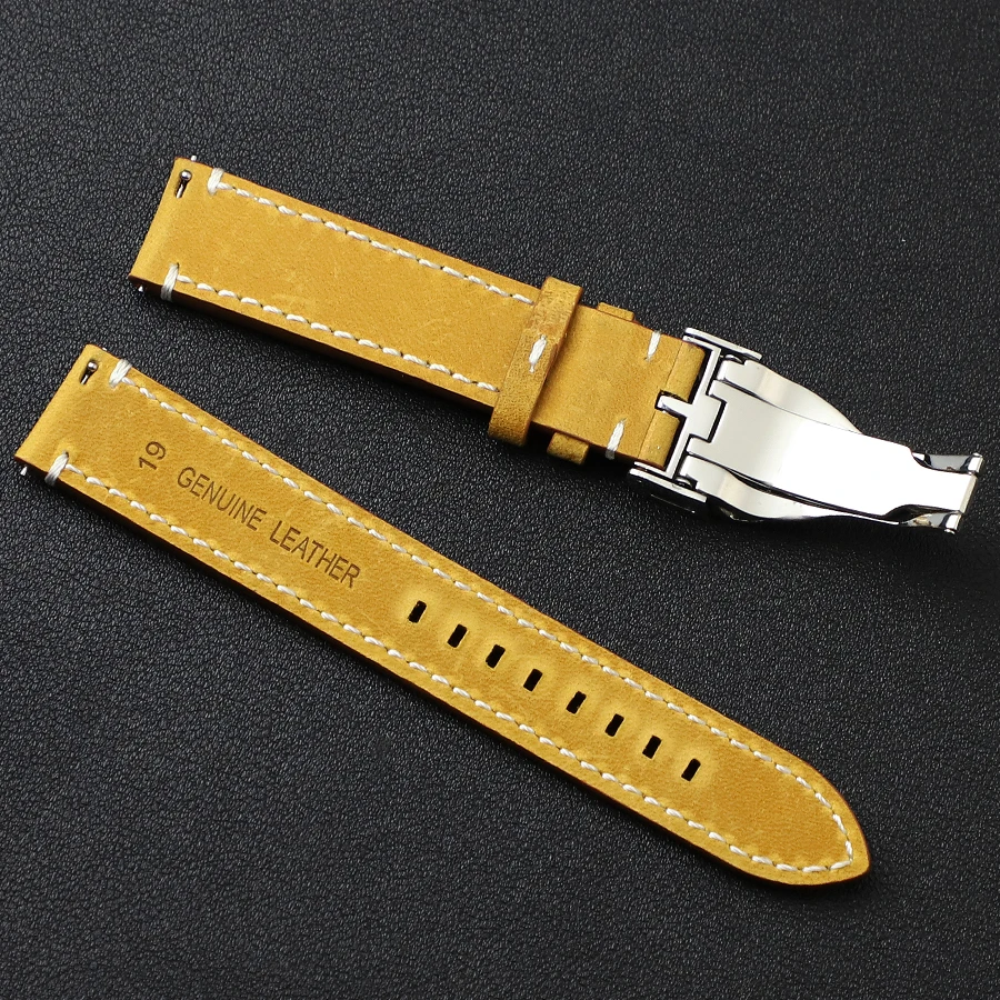 19mm 20mm Vintage Leather Watch Strap for Tudor Black Bay Pro/GMT/Chrono/P01/Ranger/Pelagos/Fifty-Eight/39/41 S&G Watch Band