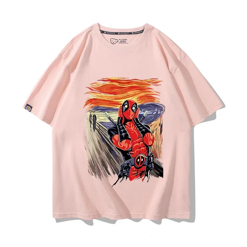 Marvel movie t-shirt in cotone Deadpool uomo e donna con la stessa estate traspirante sciolto 100 moda top manica corta y2k