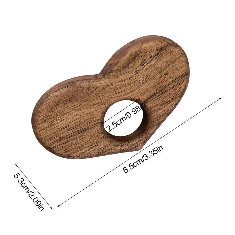 Wooden Book Page Holder Love Shaped Wooden Thumb Bookmark Handcrafted Book Thumb Holder Novel Reading Accessories For Bookworms