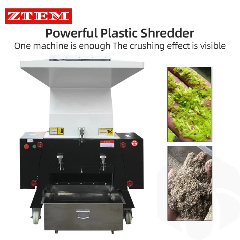 Zten 380V 220V Portable Plastic Shredder Grinder Crusher Plastic Crusher Functional Industrial S180 Small Recycling Machine
