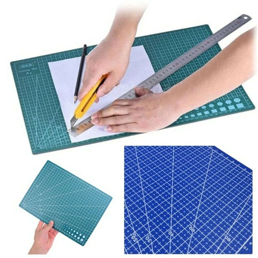 PVC Cutting Mat Single Side Patchwork Cut Pad for Workbench Patchwork Sewing Manual DIY Knife Engraving Leather Cutting Board