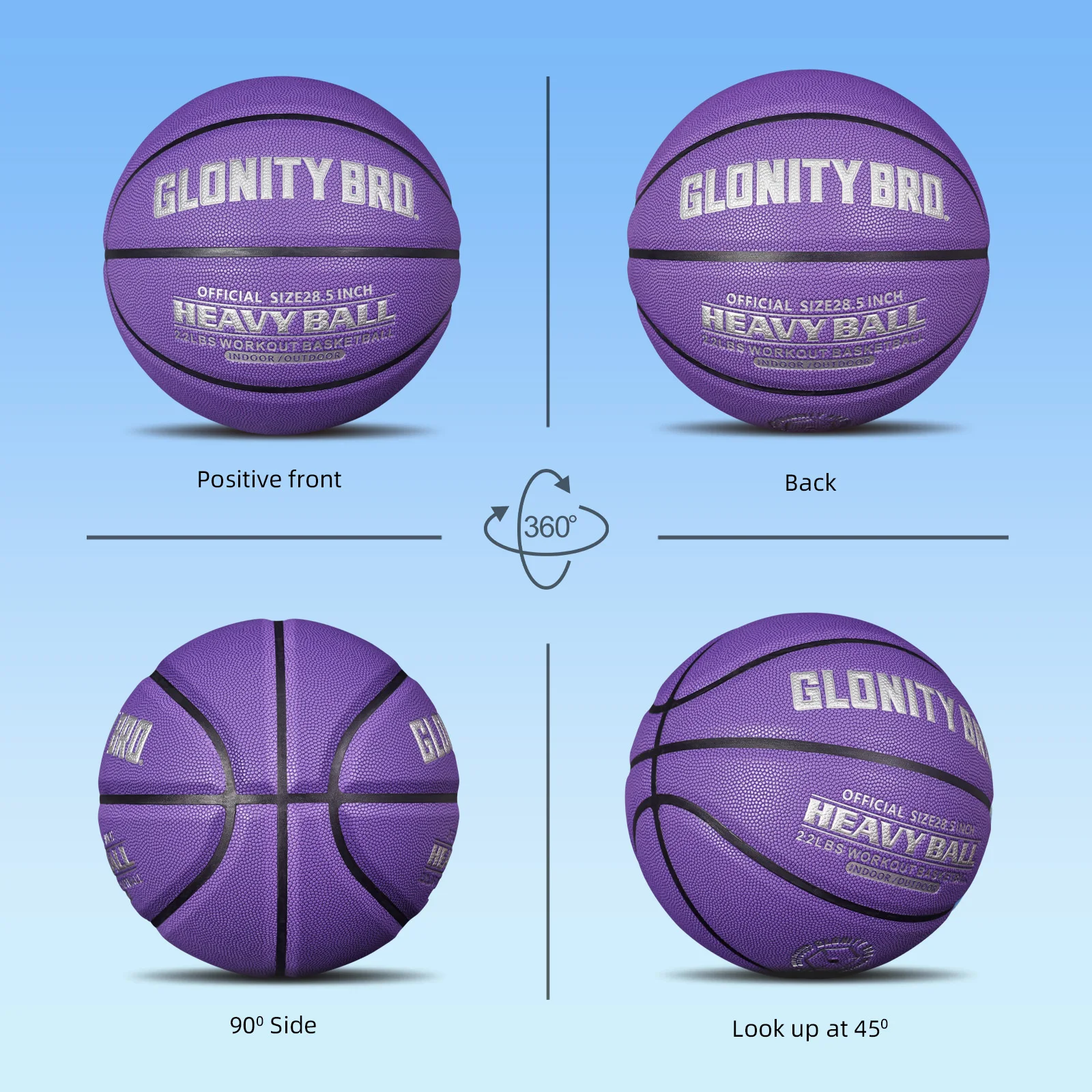 Basket da allenamento ponderato da donna 2,2 libbre/28,5'' adulto 3 libbre/29,5'' taglia 6/7 Aiuta a migliorare le capacità di gocciolamento, di piaggio e rimbalzo