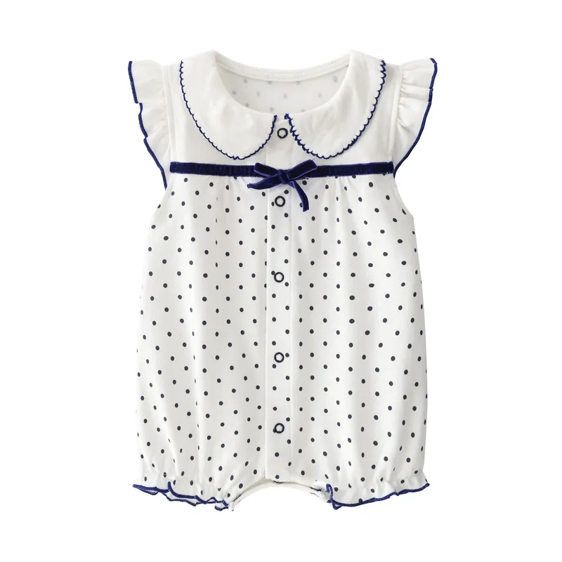 Summer Baby Rompers Princess style Baby Girls Clothing Cotton Newborn Infant Jumpsuits Short Sleeve Kids Clothes