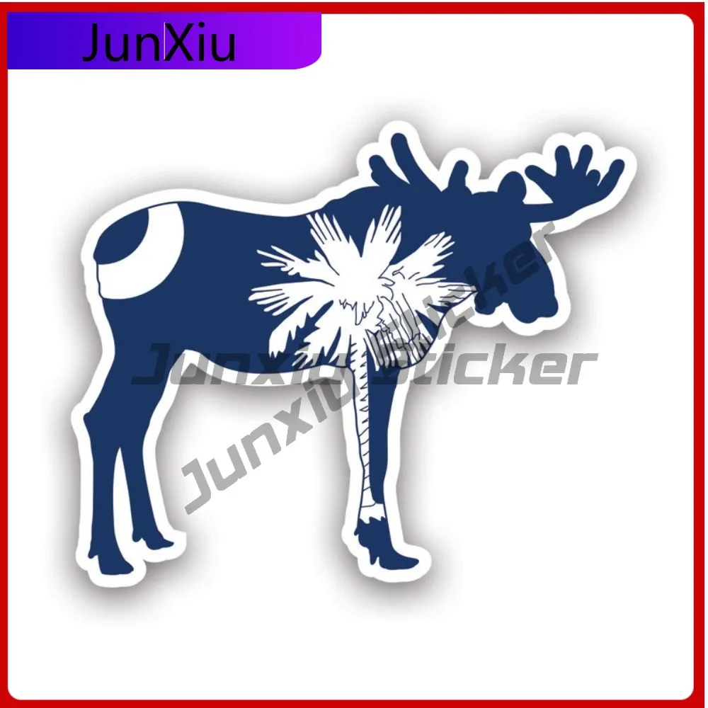 

South Carolina Moose Weather Resistant Waterproof Sport For Rear Windshield Truck Bumper No Residue Self Adhesive Decoration
