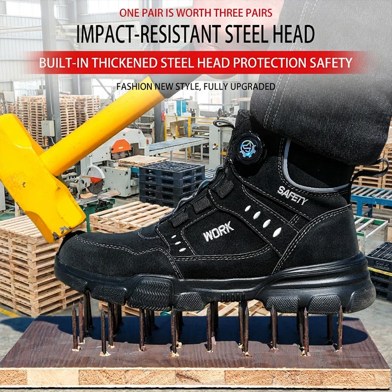 2026 Men's and Women's Casual Fashion Safety Shoes, Protective Shoes, Mining Boots, Labor Protection Shoes, Anti-shatter Shoes