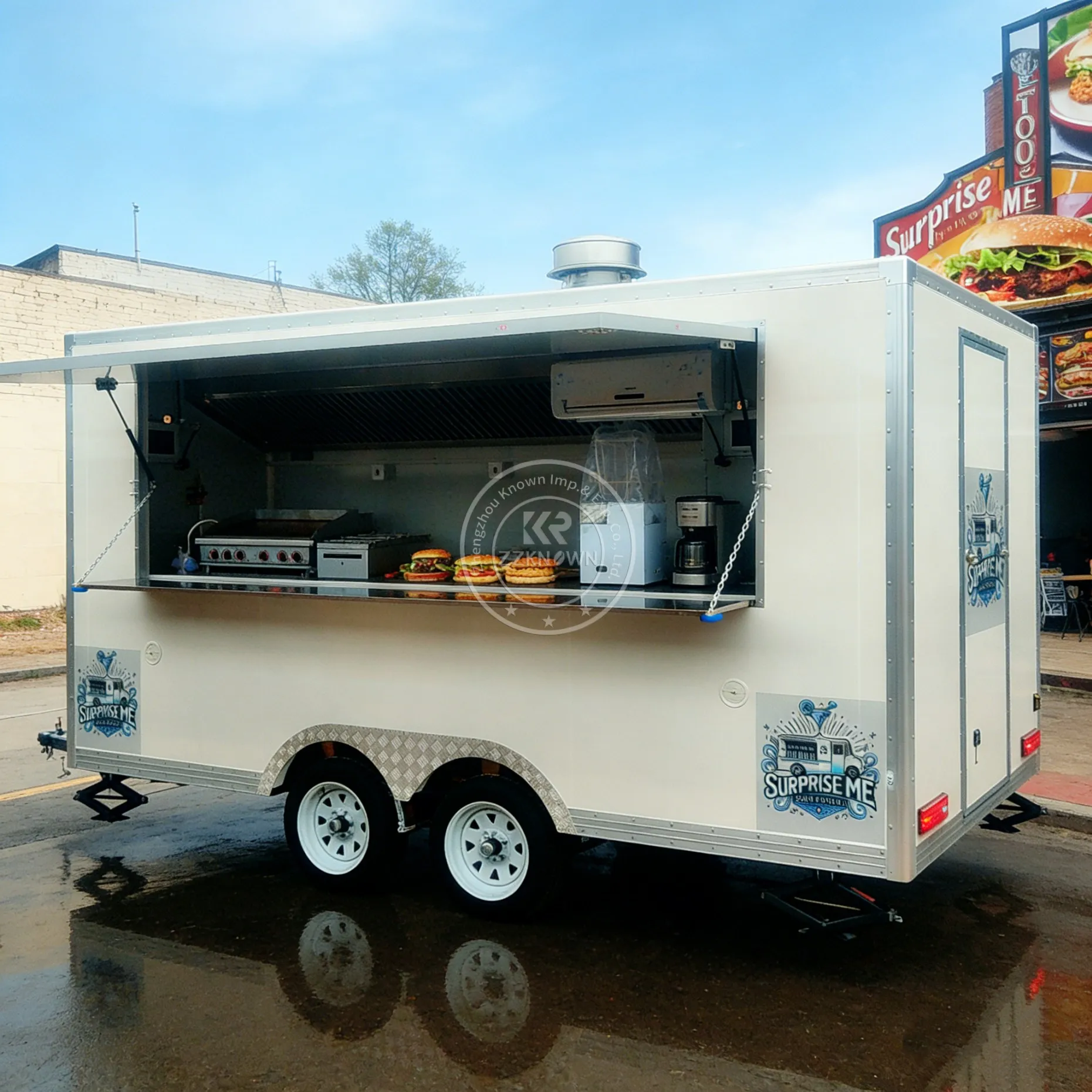 

Snack Truck Multifunctional Dining Car Commercial Cart Mobile Stall Truck BBQ Fried Skewers Milk Tea Breakfast Stall